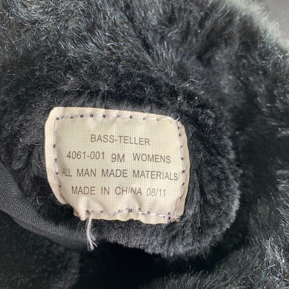 Bass Leather Faux Fur-Lined Winter Boots Women’s Size 9 Black - Picture 9 of 9